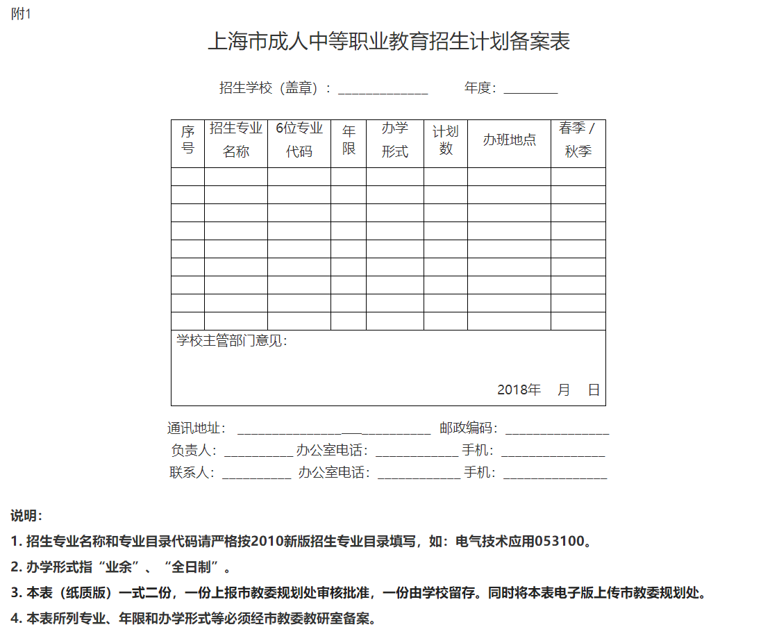 上海市教育考试院关于印发《2018年上海市成人中等职业教育招生工作实施办法》的通知