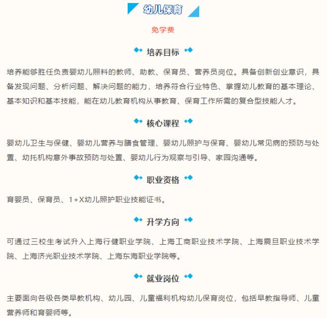 上海市贸易学校中专专业介绍